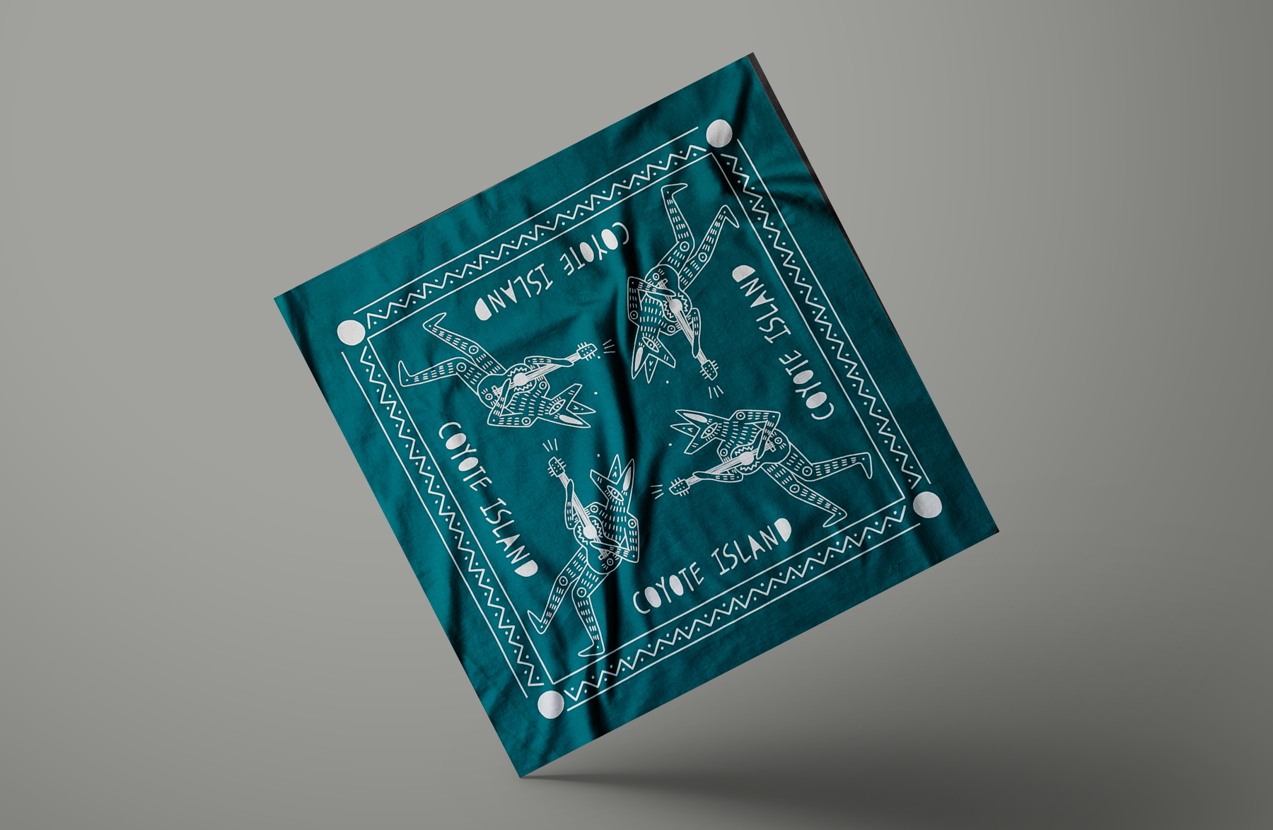 Coyote Island Teal Bandana