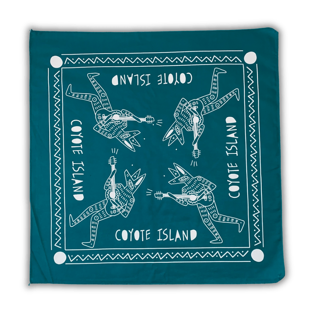 Coyote Island Teal Bandana